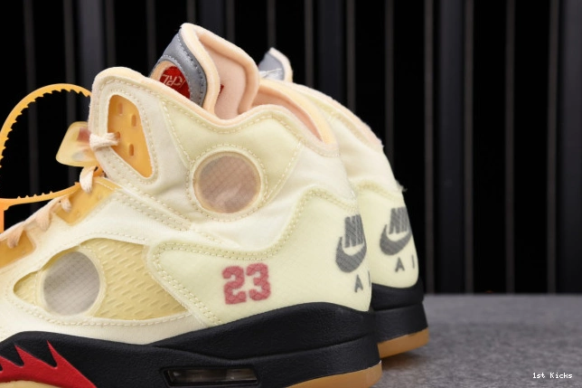 Jordan OFF-WHITE 5 DH8565-100 Sail Retro 0815